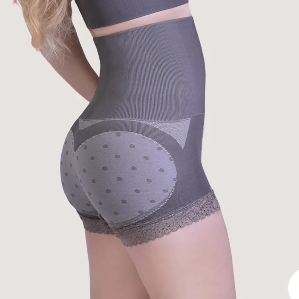 NWT!‎ Women’s Sankom Bamboo Lace Compression Gray Shapewear